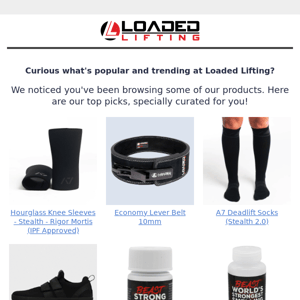 Loaded Lifting, top picks tailored for you! 🏋️‍♂️