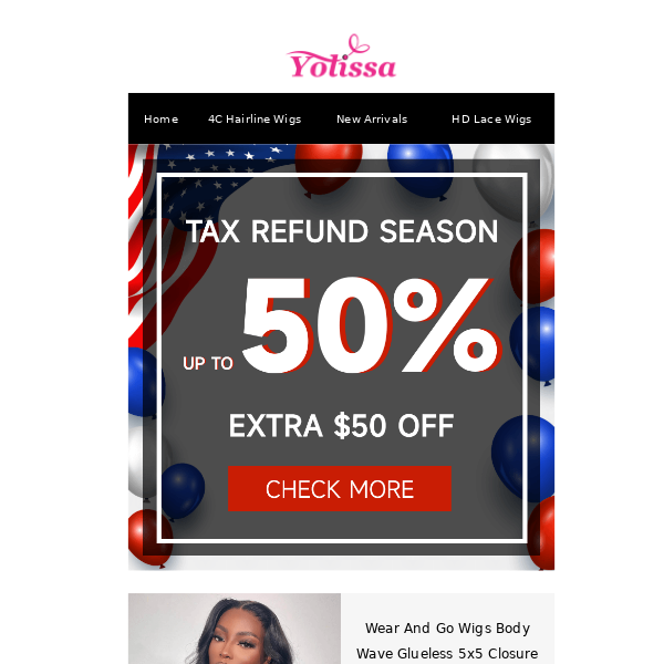 Extra $50 Off! Tax Refund Season Crazy Sale is Coming