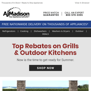 The Best Rebates on grills & outdoor kitchens - IN STOCK and ready to ship!