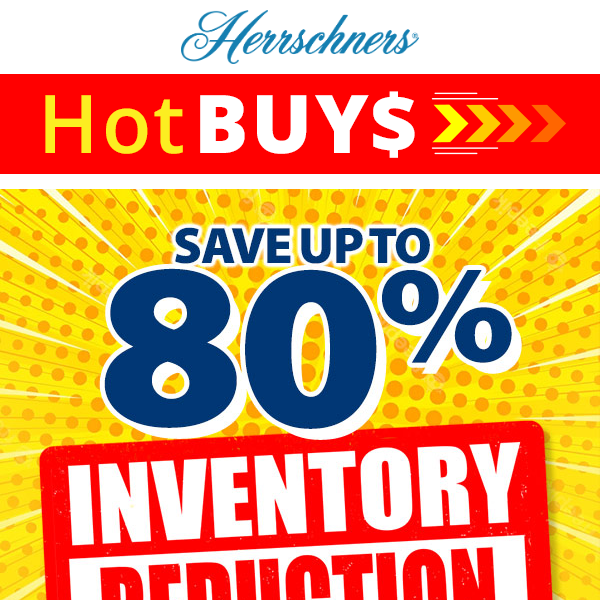 Inventory Reduction. Save Up To 80%. 🛒