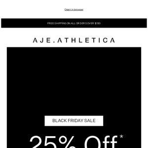 25% Off Starts Now | Black Friday Sale