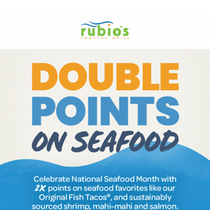 Catch double points during October 🐟🍤