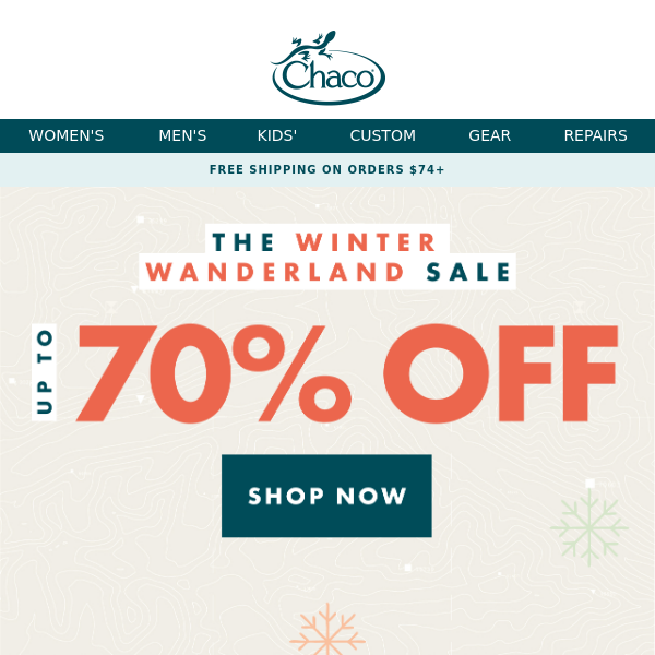 New markdowns! Up to 70% off winter styles