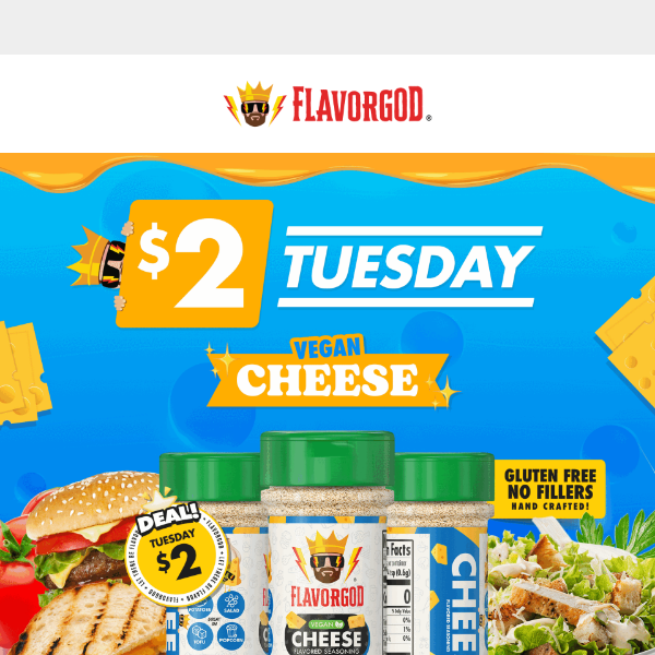 Cheesy $2 Tuesday Deals 😋