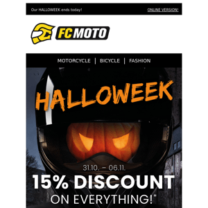 🧛 Last chance for 15% - HalloWeek ends today!