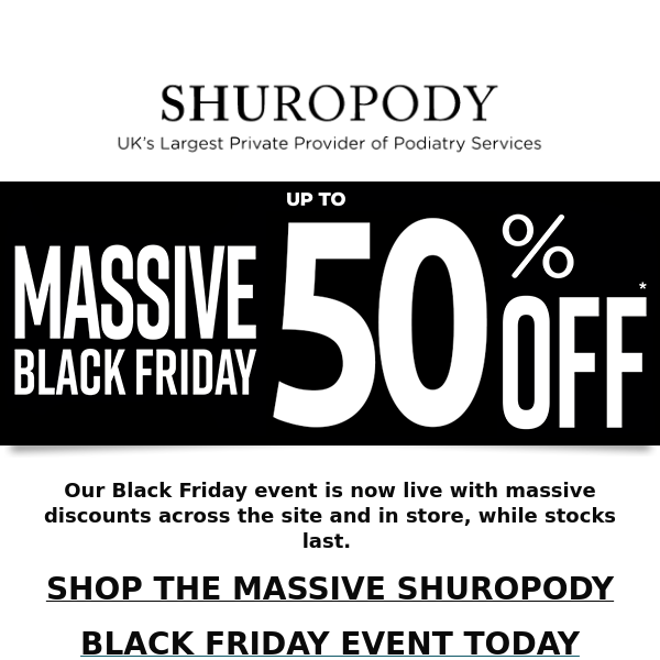 Our Black Friday Event is live - Up to 50% off now