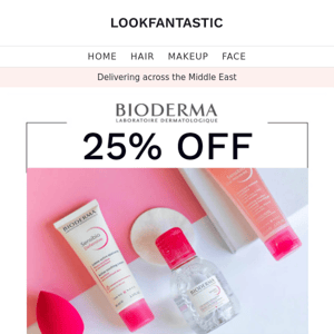 25% Off Bioderma ⚡