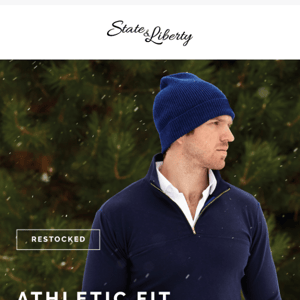 Athletic Fit Stretch Suit - Navy