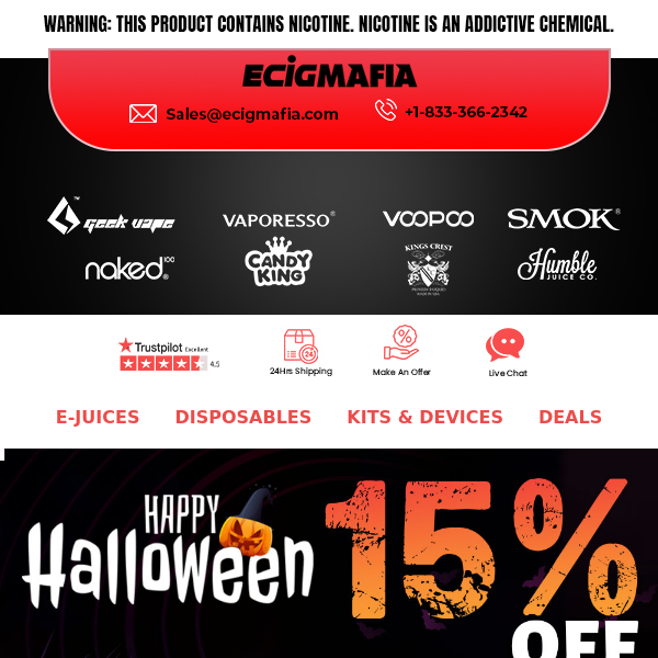 Put Some Boo in Your Next Book Order....15% OFF  on Lost Vape