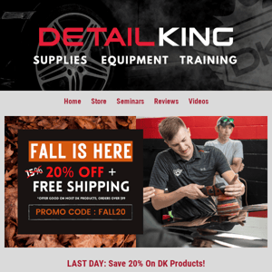 Your LAST DAY to Save 20% at Detail King! 👑