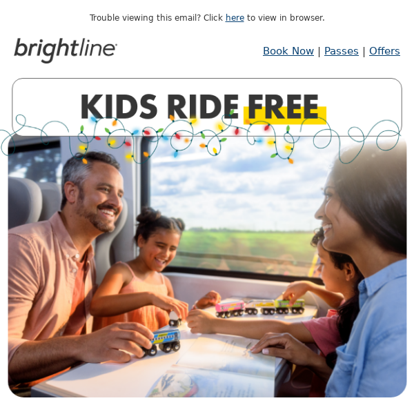 $39 Fares and Kids Ride Free. 👪