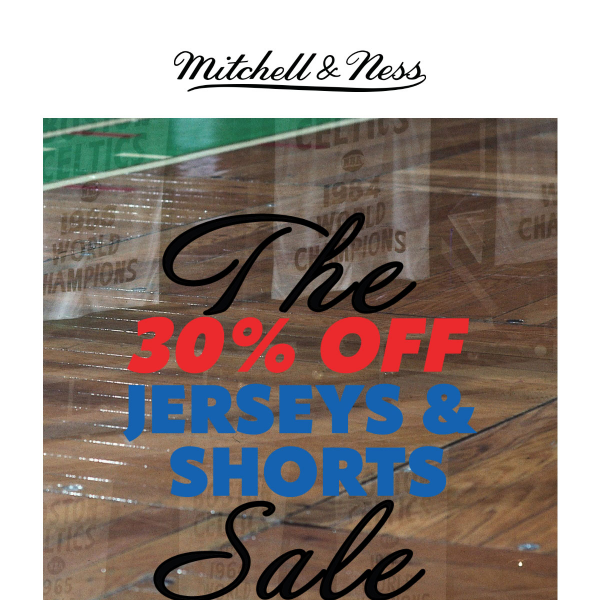 30% Off ALL JERSEYS and SHORTS Sale! 🏀⚾🏈🏒
