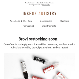 Inkbox Artistry: Brovi is coming back SOON!