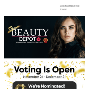 , Beauty Depot is a 2023 Top Choice Award Nominee!