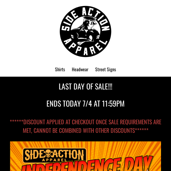 LAST DAY OF SALE!!!
