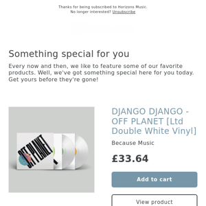 NEW! DJANGO DJANGO - OFF PLANET [Ltd Double White Vinyl]