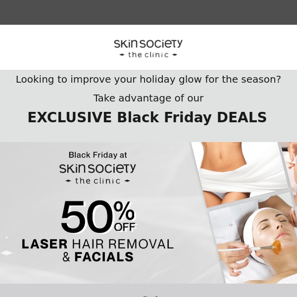 50 OFF Treatments This Black Friday Skin Society