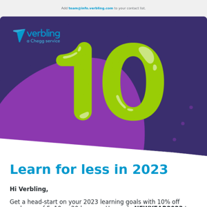 Get 10% off & learn a language in 2023! 👉