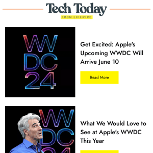 WWDC on Its Way, This Month's Best Tech Deals, and More