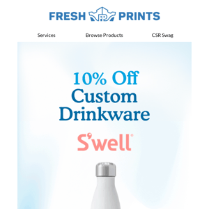 Get 10% Off None’s Custom Drinkware