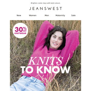 Knits To Know | 30% Off Storewide On Now