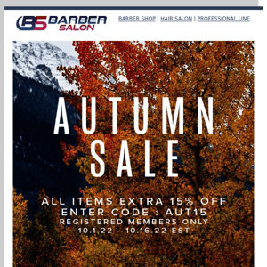 Autumn Sale! - All Items 15% Extra off - Enter Code "AUT15"