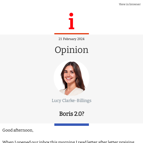 i Opinion: Boris 2.0?