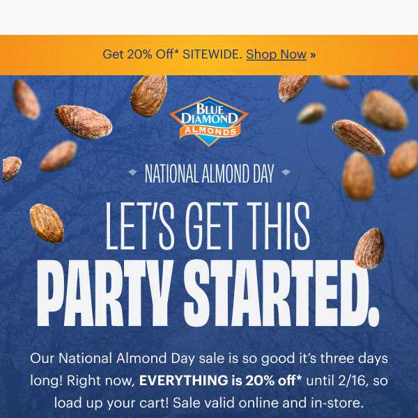 National Almond Day 🤝 20% off sitewide