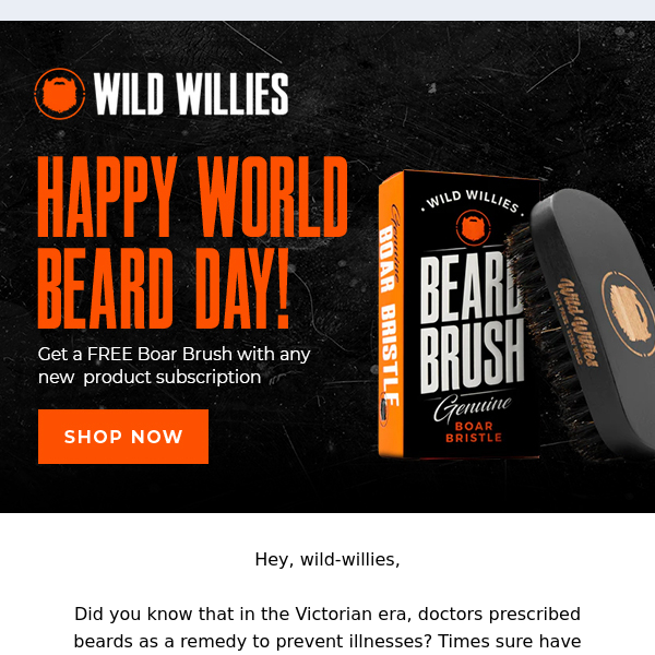 Get a FREE brush this World Beard Day!