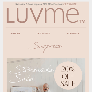 ends soon EOFY 20% off Luvme luxury eco CLICK for code....