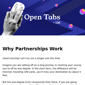 Why partnerships work