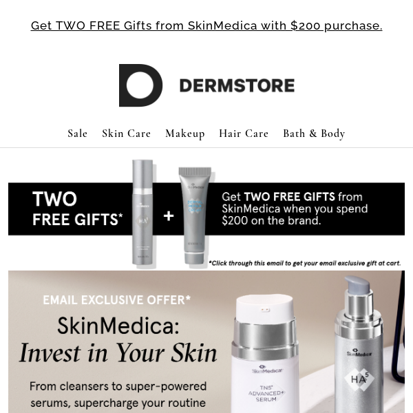 ICYMI: Two FREE Gifts from SkinMedica + 20% off with Auto-Replenishment