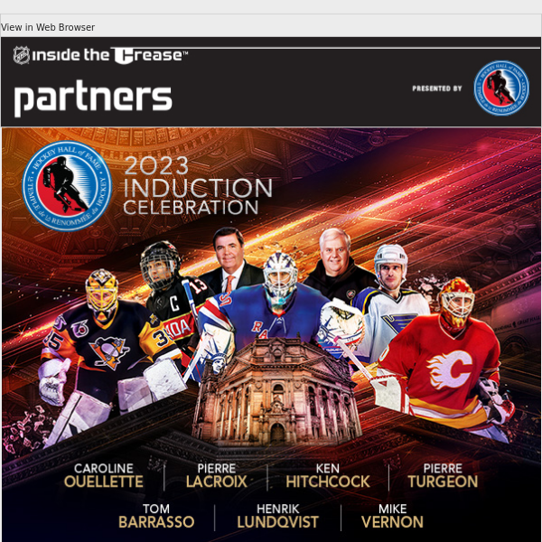 Limited Tickets Remain for November’s Hockey Hall of Fame Induction Celebration