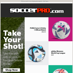 Take Your Shot With Soccer Balls From Your Favorite Brands