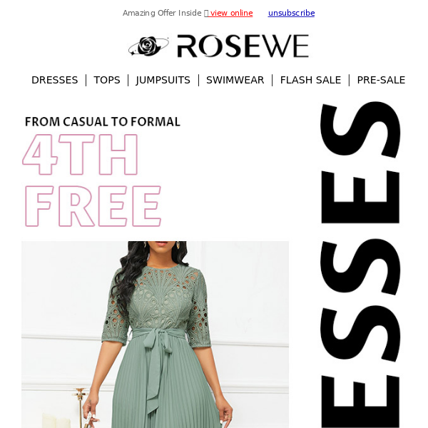 4TH FREE FOR ALL DRESSES: LIMITED TIME🚨