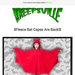 🦇👹🦇Fleece Capes Are Back! 🦇👹🦇