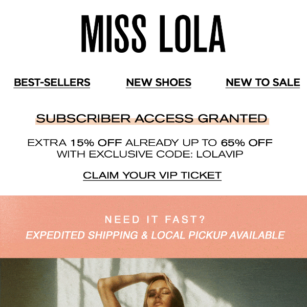 Miss Lola - Latest Emails, Sales & Deals