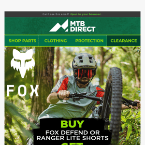 Get 50% OFF Fox Defend Short Sleeve Jerseys When You Purchase Fox Defend or Ranger Lite Shorts 🦊 The Fox Proframe RS Has Landed