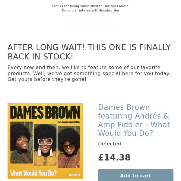 ARRIVED! HUGE! Dames Brown featuring Andrés & Amp Fiddler - What Would You Do?