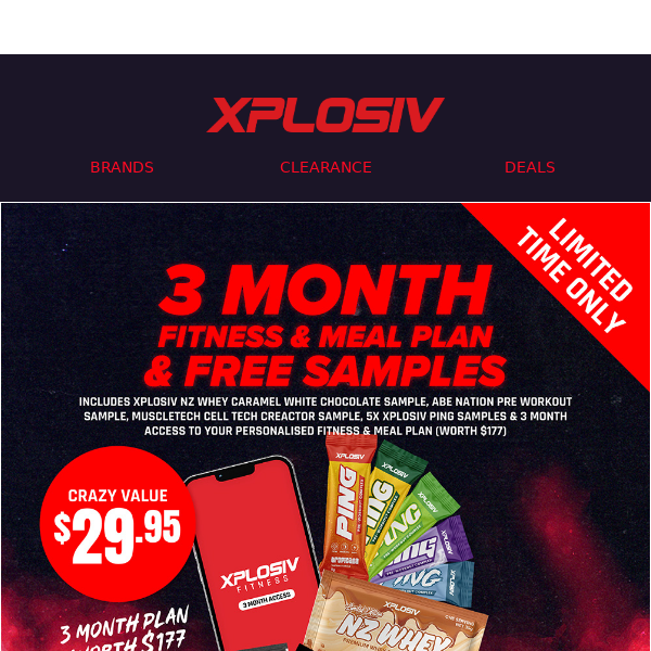 Your 3 MONTH Fitness & Meal Plan + SAMPLES are waiting!