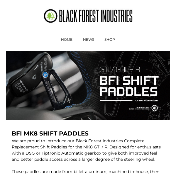 VW Golf MK8 GTI Aluminum Paddle Shifters – DSG Paddles