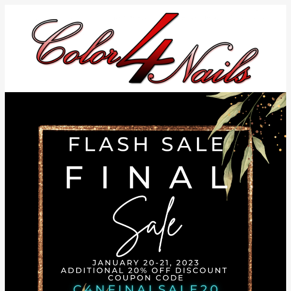 Color4Nails | Flash Sale on Final Sale items! Get 20% off!