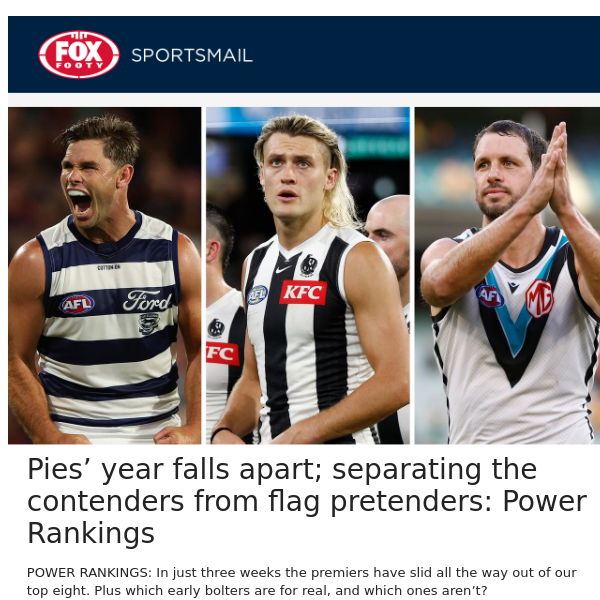 Pies’ year falls apart; separating the contenders from flag pretenders: Power Rankings