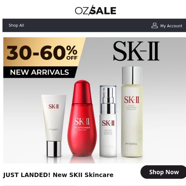 SK-II Skincare 30-60% Off - All NEW Range!