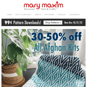 30-50% Off All Afghan Kits!