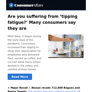 💵  Many consumers are tired of tipping so much. Are you one of them?