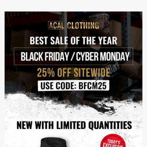 Black Friday Deals! 25% OFF Sitewide