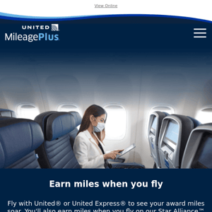 Earn MileagePlus award miles on flights, hotel, shopping and more