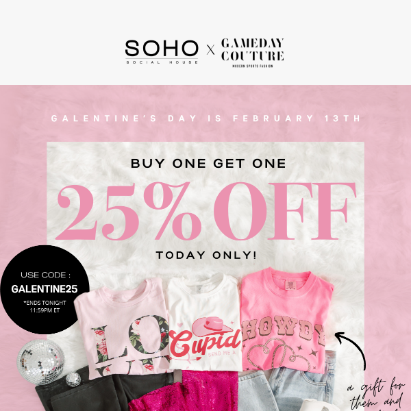 Buy one, Gift one and get 25% off sitewide- TODAY ONLY!