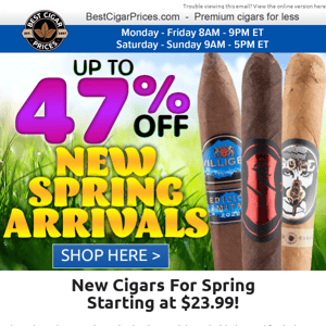 🐣 New Cigars For Spring Starting at $23.99 🐣